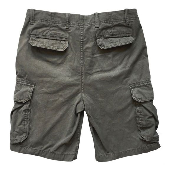 Black Brown 1826 brown pure cotton classic cargo shorts size 30 utility pockets - Picture 5 of 9
